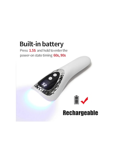 Lulaa El Uv Led Uv Tırnak Lambası Yükseltilmiş Şarj Edilebilir Tırnak Lambası Tırnak Sanat Hızlı Kuruyan Makine Taşınabilir Ev Dıy Salon Manikür Green
