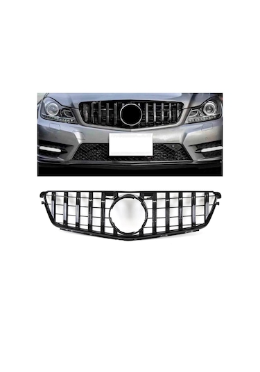 Mercedes C Serisi W204 Gtr Panjur Parlak Siyah 2007-2013 Siyah