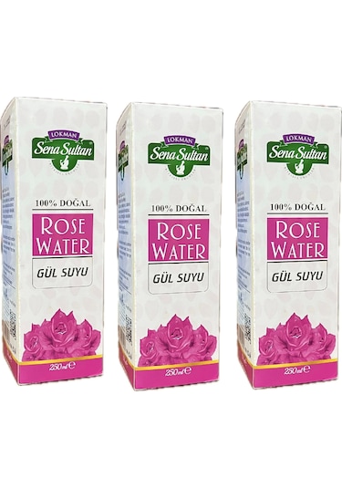 Lokman Sena Sultan Doğal Gül Suyu 3 x 250 ML