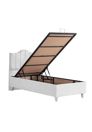 Trend İkili Set, Trend Tek Kişilik Baza Başlık Seti Beyaz 90 x 200