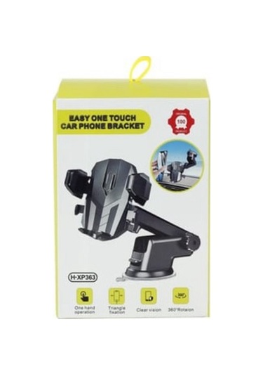 Blue Spectrum H-xp363 Ekstra Güçlü Vantuzlu Araç İçi Telefon Tutucu Siyah