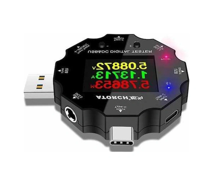 Tongxida Atorch Ud18 18-arayüz Çok Bağlantı Noktalı Dijital Multimetre, Dc5.5 / Usb 3.0 / Type-c, Sıcaklık, Güç, Akım Test Cih