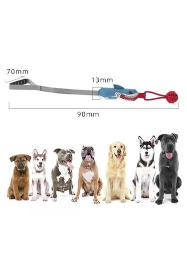 Hesperus Köpek İçin Sesli Halat Çekiş Stres Oyuncağı Köpek Balığı Şeklinde