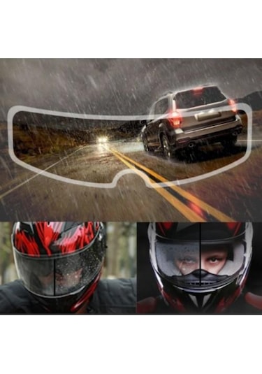 Motosiklet Kask Lens Filmi Evrensel Yağmur Kaydırıcı Şeffaf (529443670)