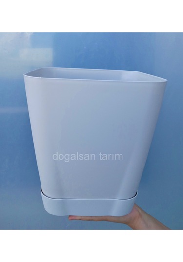 8,8 Lt Safir Saksı Kare Saksı Dekoratif Saksı Renkli Çiçek Saksı