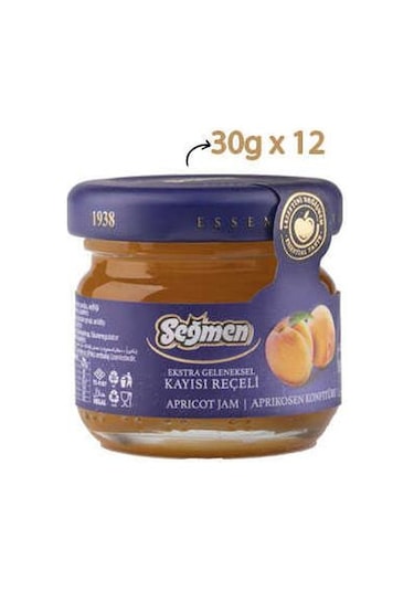 Seğmen Kayısı Reçeli Kavanoz 12 x 30 G