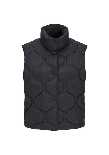 Jack & Jones Kadın Düz Renk Kolsuz Yelek - Sena Black Siyah