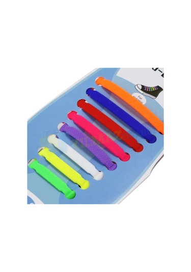 Renkli Silikon Ayakkabı Bağcık 8+8 Adet Yeni Nesil %100 Kauçuk Yüksek Kalite