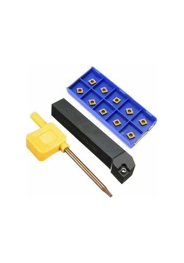 Pazly 10 Adet Ccmt060204-hm, Vp15tf Ekleme Aracı + Sclcr1212h06 Torna Takım Tutucu