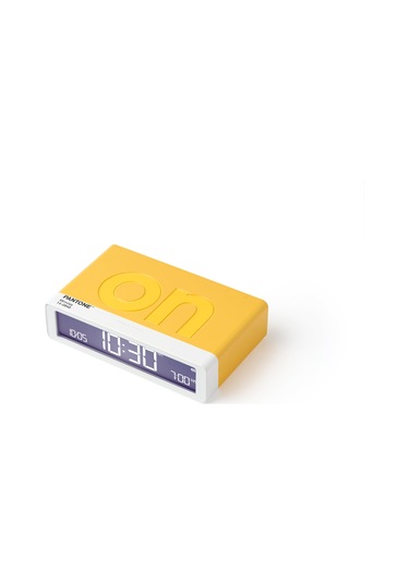 Lexon X Pantone Flip Klasik Şarj Edilebilir Alarm Saat Sarı