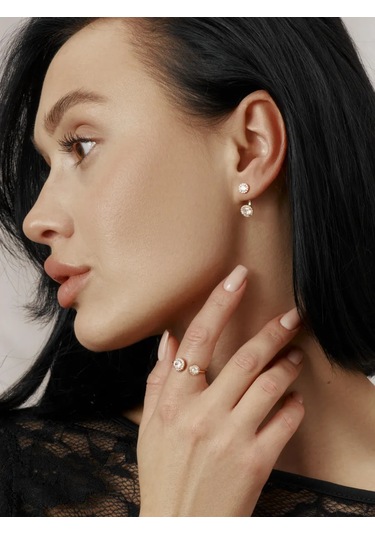 Zoloto Russkih 925 Ayar Gümüş, İnci Ve Ayarlanabilir İnci Detaylı Sıcak Yaldızlı Yüzük 40401406 Altın