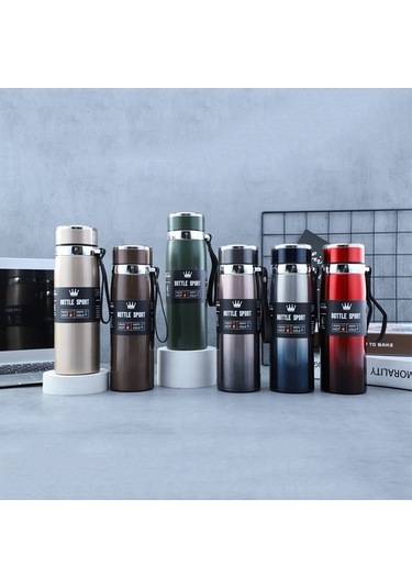 Novahub 955 316 Paslanmaz Çelik Vakumlu Bardaklar, 1000 Ml Kapasite Yeşil