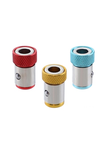 Ximistore9 Profesyonel Manyetik Vida Halkası - Çelik Bıçak Ucu Sabitleyici 3'lü Paket