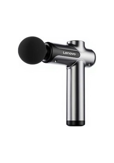 Lenovo N3 Gri Darbeli Titreşimli Masaj Tabancası Güçlü 1800mah Şarjlı 8 Başlıklı Egzersiz Aleti Gri