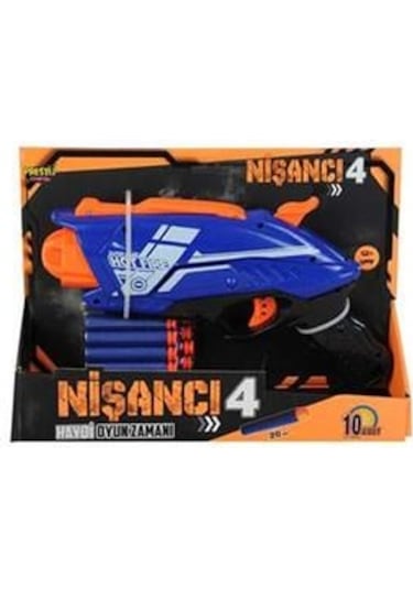Nişancı 4 Sünger Dart Atan 10 Dartlı Silah 6262