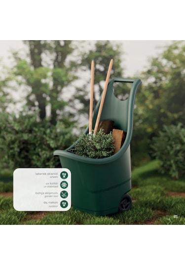 Bahçe Arabası 50 Litre - Antrasit Renk