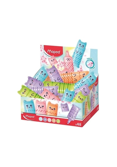 Maped Fosforlu Kalem Mini Pastel 48 Li 743605-48-pkt Çok Renkli