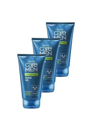 Avon Care Men Sensitive Papatya Ve Aloe Özü İçeren Tıraş Jeli 3 x 150 ML