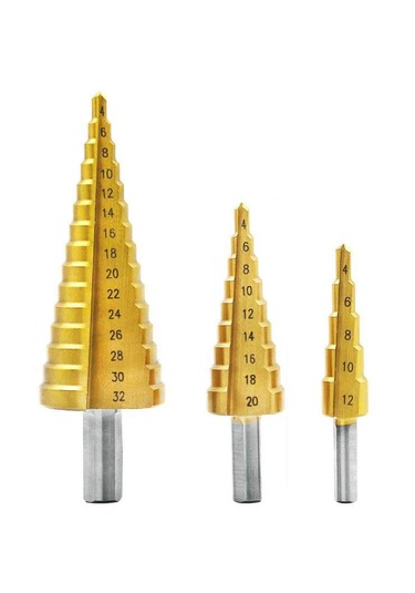 Paslanmaz Kademeli Matkap Sac Delme Ucu 3 Lü Set Okan Hırdavat