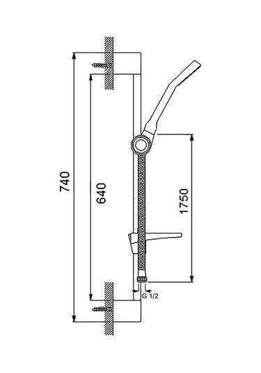 Newarc Aqua Sürgülü Duş Seti 430525 Krom
