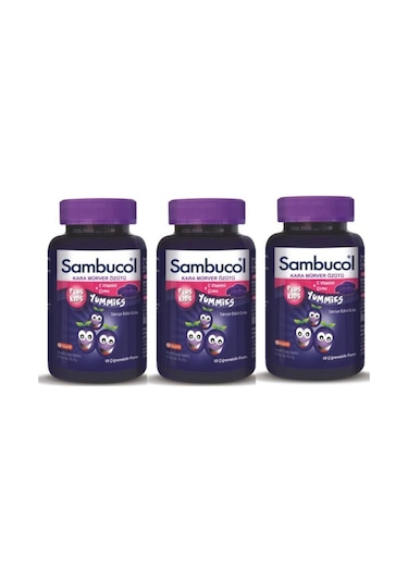 Sambucol Plus Kids Yummies 60 Çiğnenebilir Tablet 3 Adet