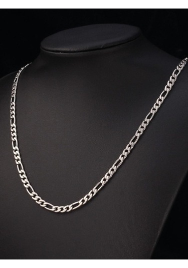 925 Ayar Gümüş Figaro Erkek Zincir Kolye 3 Mm 60 Cm