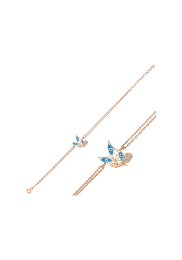 Casera's Gümüş Rose Kelebek Kadın Bileklik Csr2184105 Gümüş