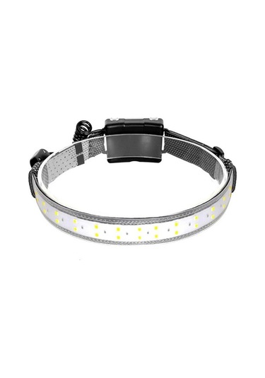 Ulzyvf Yürüyüş Yumuşak Taşınabilir Su Siyah Şerit Şeridi Mod Led Led Kamp, Kamp Işık İçin Geçirmez Feneri Far Far Esnek Baş Balıkçılık, Balıkçılık Avcılık, Alın Açık 3 Zk Siyah