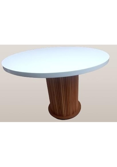 Masa Anıt Model Parlak Beyaz Lake Ceviz Boya Kayın 120cm Kutu Sevk El Yapım