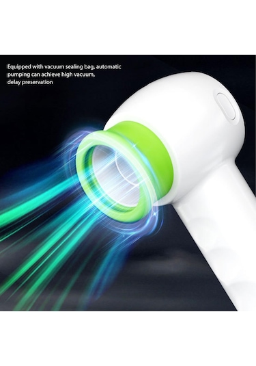 Sones Kz-90 Dijital Ekranlı Elde Taşınabilir Taze Tutma Torbası Şişe Vakum Makinesi, Özellikler: Kapaklı+kapaklı+2 Torbalı