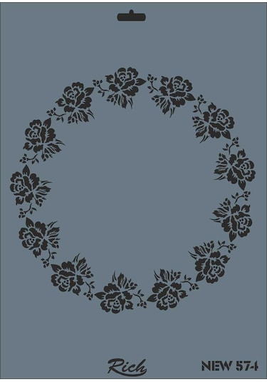 Rich New Seri N-574 Stencil 35X25 Cm