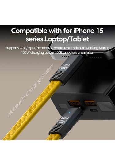 Tongxida 100w Hızlı Şarj C Tipi C Kablo, 8k 60hz Ekran Döküm, Veri Transfer, Usb Mavi 0.5m