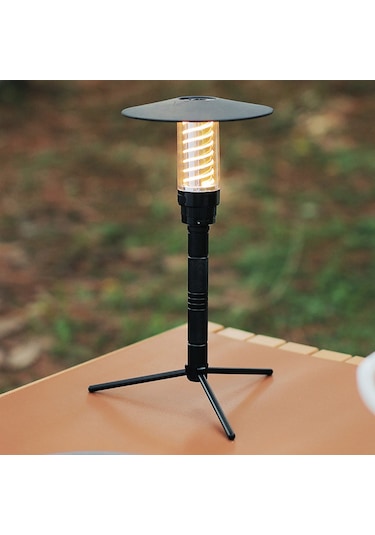 Hafif Alüminyum Alaşımlı Işık Tutucu Çıkarılabilir Lamba Standı Açık Hava Taşınabilir Lamba Tutucu Üçayaklı Çok Fonksiyonlu Lamba Kamera Rafı Kamp Aksesuarları Siyah