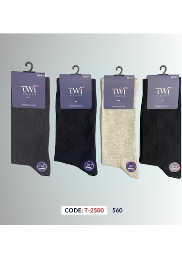 Twisocks Pamuk Soket Düz Karışık Çorap 12'li - Karışık Gri
