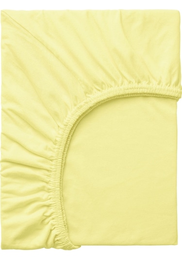Şanlı Çift Kişilik Penye Lastikli Çarşaf 160x200 Sarı