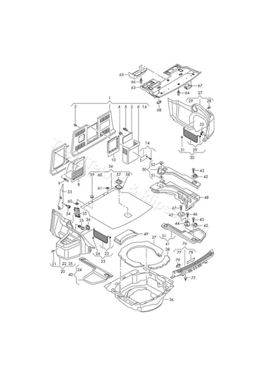 Vw Audi Paspas Bagaj Taban Klipsi 3D0864521,3D0864523 Hsk2530 323132959