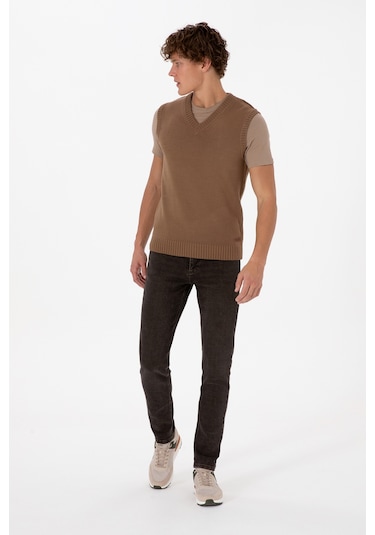 U.s. Polo Assn. Erkek Vizon Süveter 50318158-vr052 Vizon