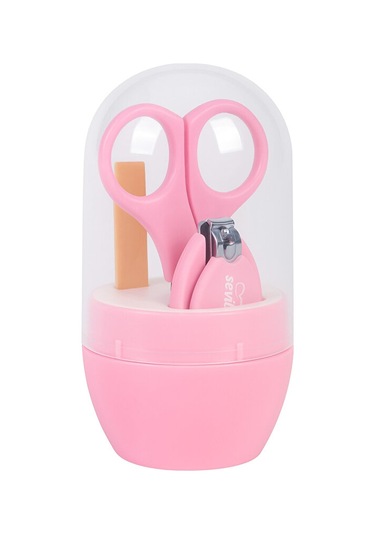 Sevi Bebe Bebek Tırnak Bakım Seti Güvenli Kesim Pembe