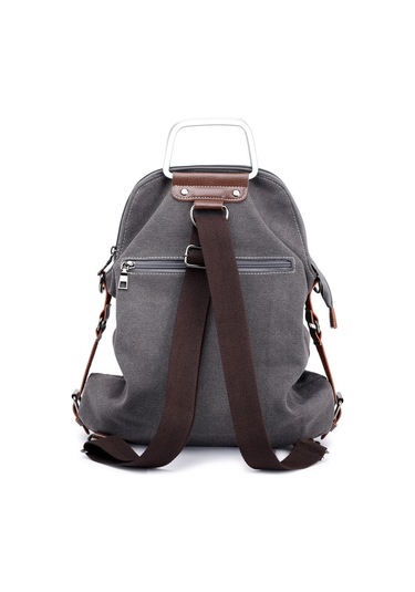 Jeemson Kadınlar İçin Kumaş Backpack, Çok Fonksiyonlu Sırt Çantası, Retro Stili, Gri Renk, Tek Omuz/el Çantası, Dayanıklı Ve Konforlu Çok Renkli