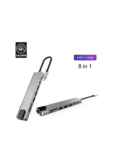 8 Port Bir Arada Multifunction Adaptör Dönüştürücü Çok İşlevli