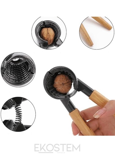Ahşap Saplı Ceviz - Badem - Fındık Kıracağı Nussknacker