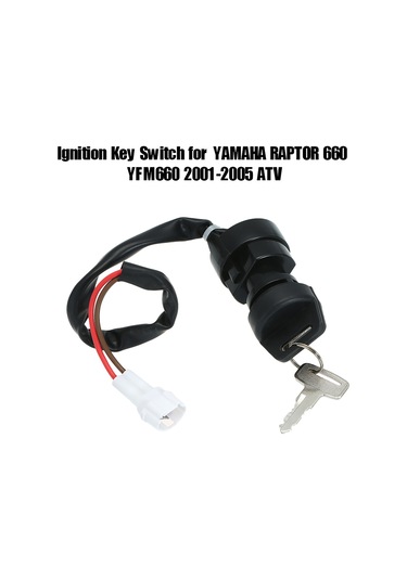 Teltree Yamaha Raptor 660 Yfm660 2001-2005 Atv İçin Dayanıklı Metal-plastik Ateşleme Anahtarı, 4 Tel, 3 Pin Ve 2 Anahtar Dahil 1-gang