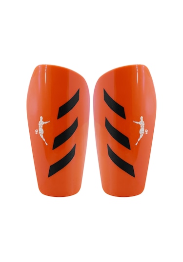 Pro Futbol Tekmeliği Çoraplı Çocuk Yetişkin Kaval Koruyucu Tekmelik Futbolcu Dizliği Turuncu