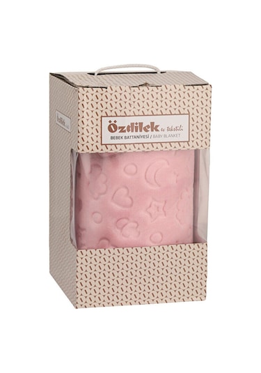 Özdilek Kutulu Embos Bebek Battaniyesi 100x120 Pembe