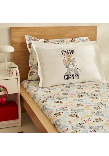 Karaca Home Tom Ve Jerry Cute And Cranky Tek Kişilik Çarşaf Takımı Renkli