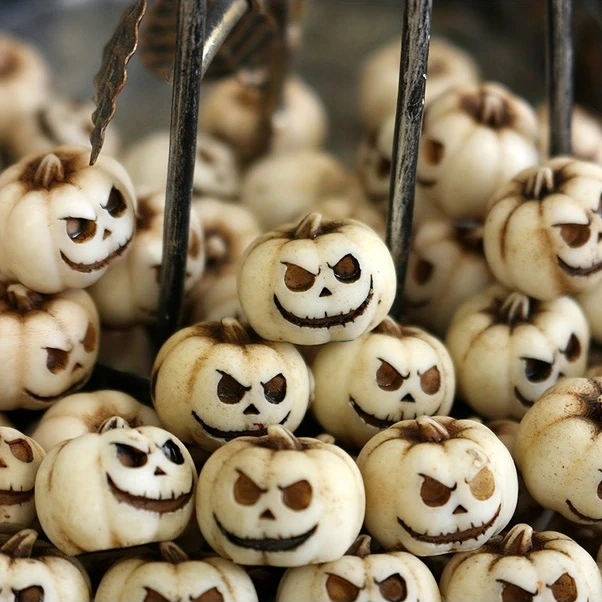 Trendooze Şükran Günü İçin Sunshine022 20 Küçük Beyaz Balkabağı Cadılar Bayramı Süsü Parti Dekoru