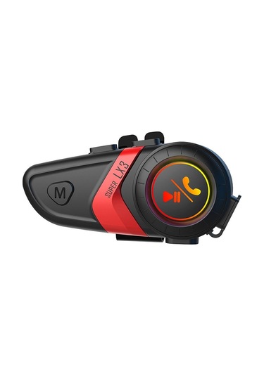 Hallow Süper Lx3 Bluetooth 5.0 İnterkom Kırmızı
