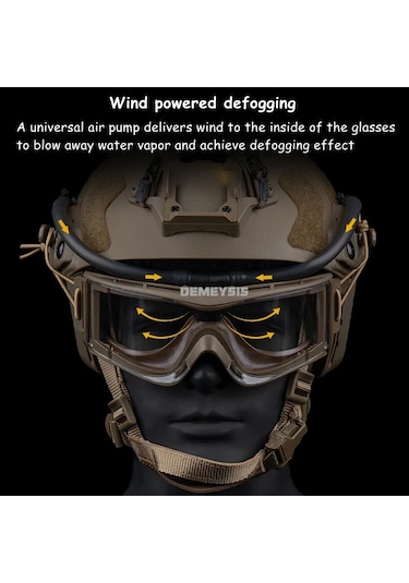 Taktik Gözlük Buğu Çözücü Açık Avcılık Çekim Airsoft Gözlüğü Beyaz