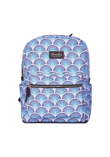 Bloominbag Calm Waves 13-14 İnç Laptop / Macbook Sırt Çantası Mavi - Beyaz