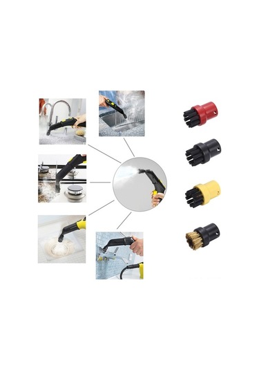 Pazly Karcher Sc Serisi Buharlı Temizleyici Yedek Fırça Seti - 5 Adet 1 Büyük + 4 Küçük